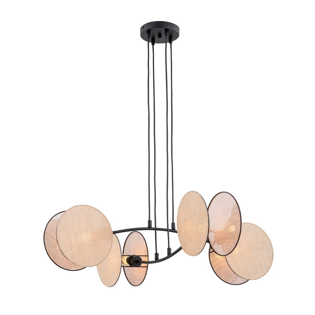 Emibig MOTIF 4 NATURAL EM1328/4 kolor czarny z kategorii lampy wiszące