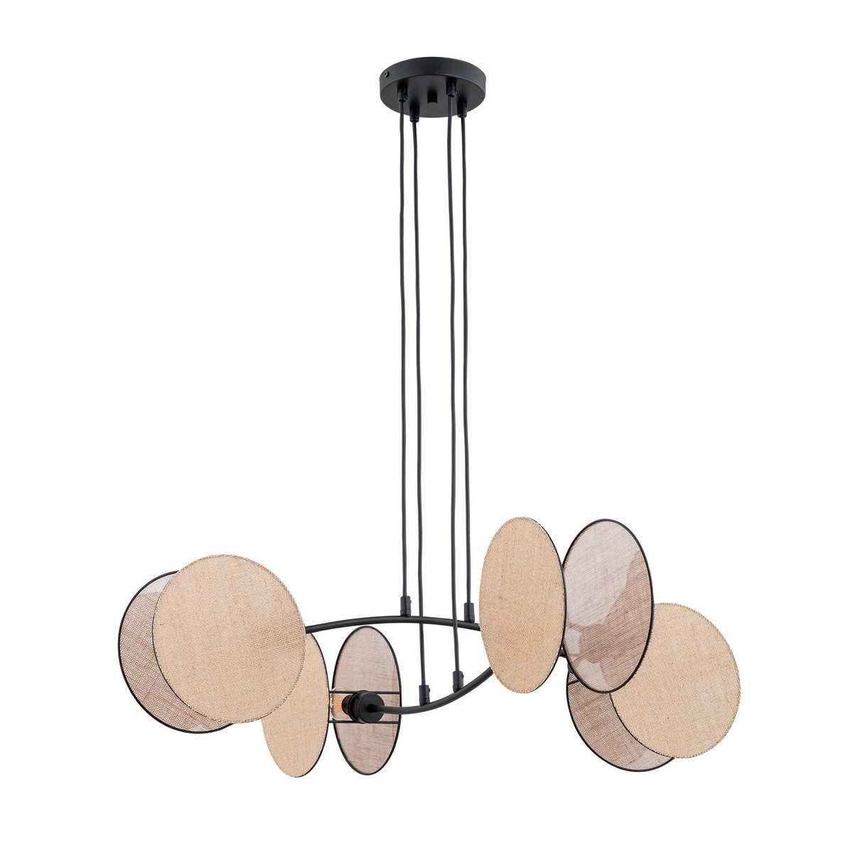 Emibig MOTIF 4 NATURAL EM1328/4 kolor czarny z kategorii lampy wiszące