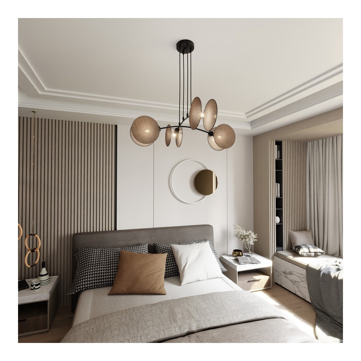 Emibig MOTIF 4 NATURAL EM1328/4 kolor czarny z kategorii lampy wiszące