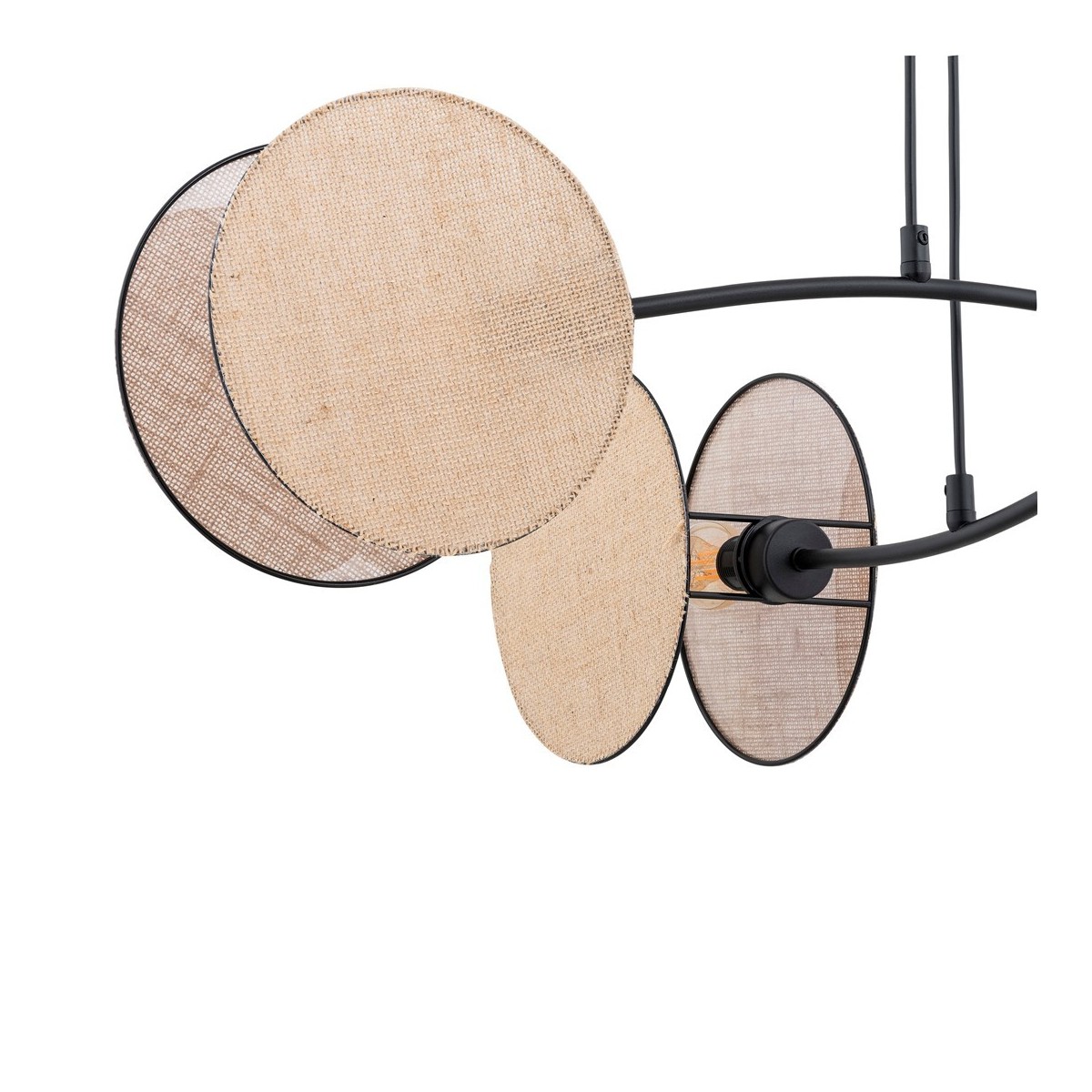 Emibig MOTIF 4 NATURAL EM1328/4 kolor czarny z kategorii lampy wiszące