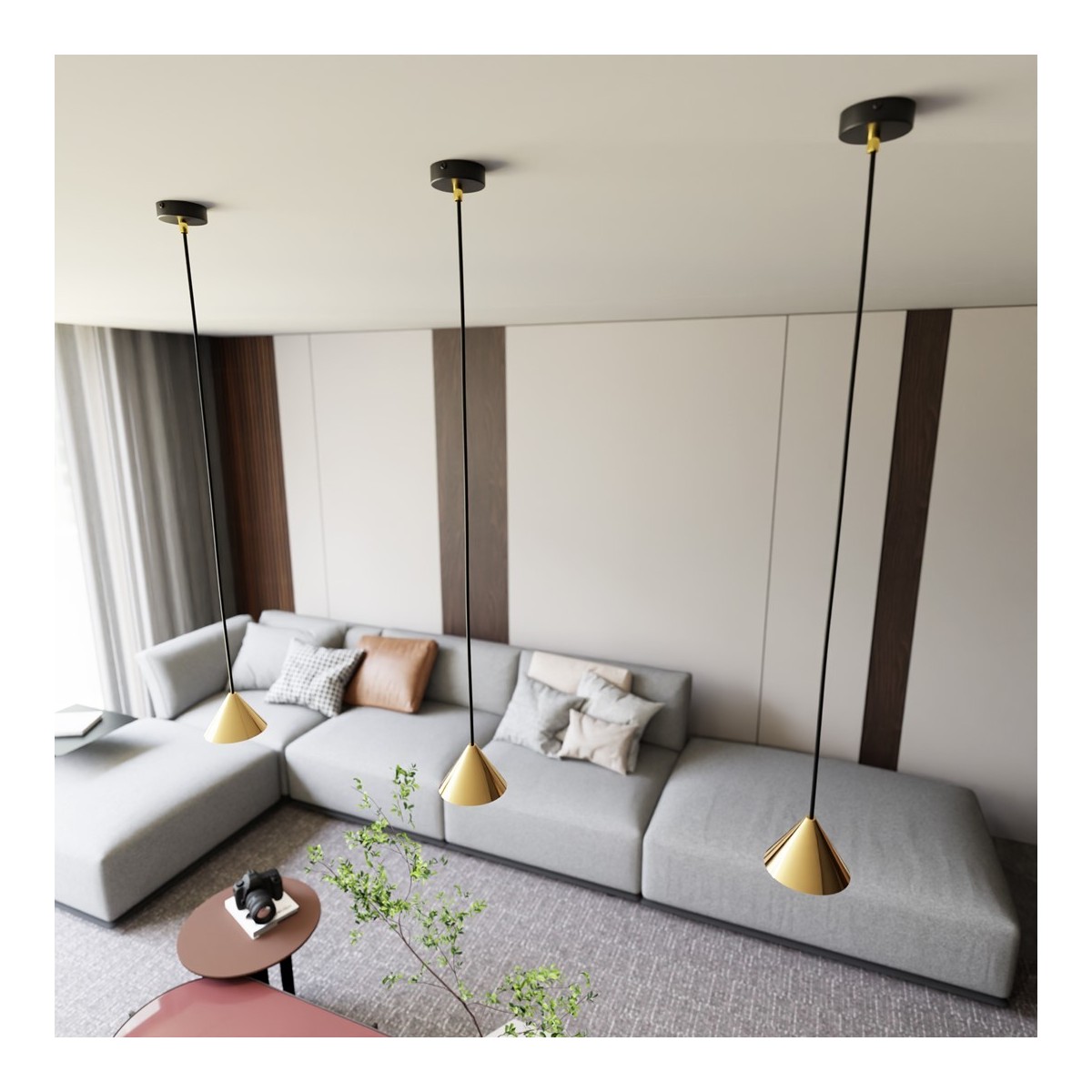 Emibig ELIT 1 BL GOLD EM1329/1 kolor czarny z kategorii lampy wiszące