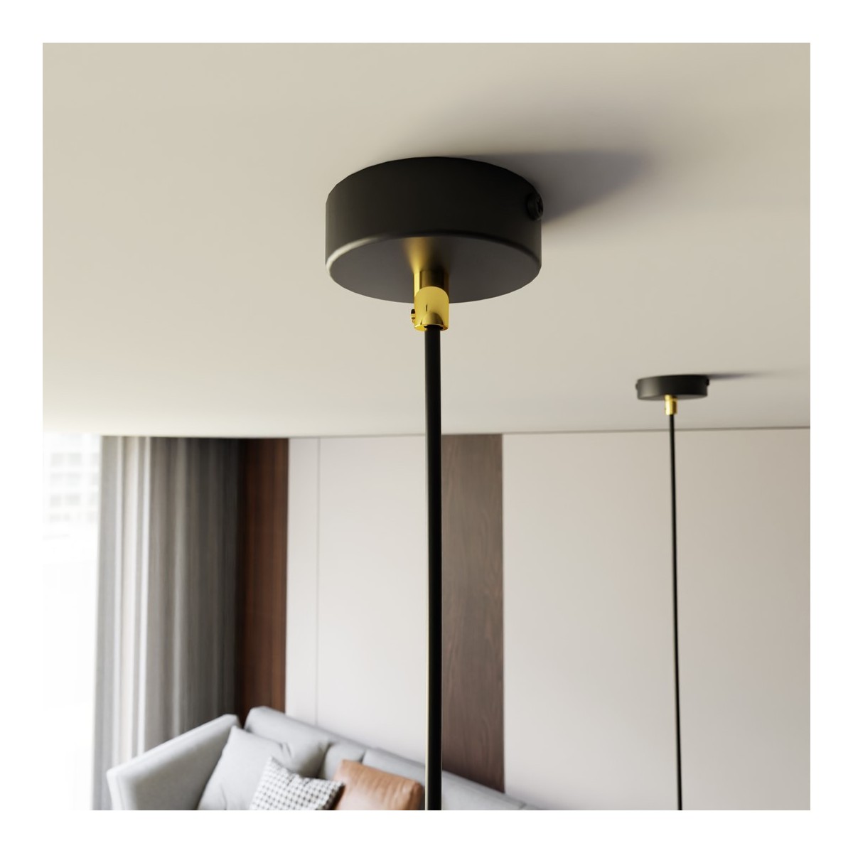 Emibig ELIT 1 BL GOLD EM1329/1 kolor czarny z kategorii lampy wiszące