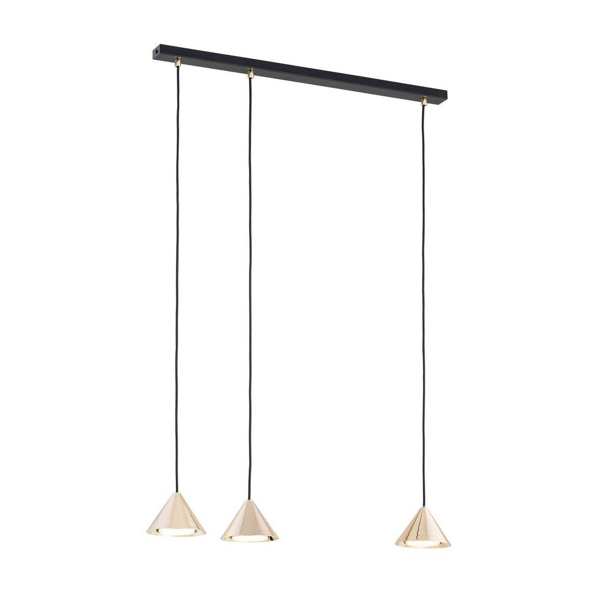 Emibig ELIT 3 BL GOLD EM1329/3 kolor czarny z kategorii lampy wiszące