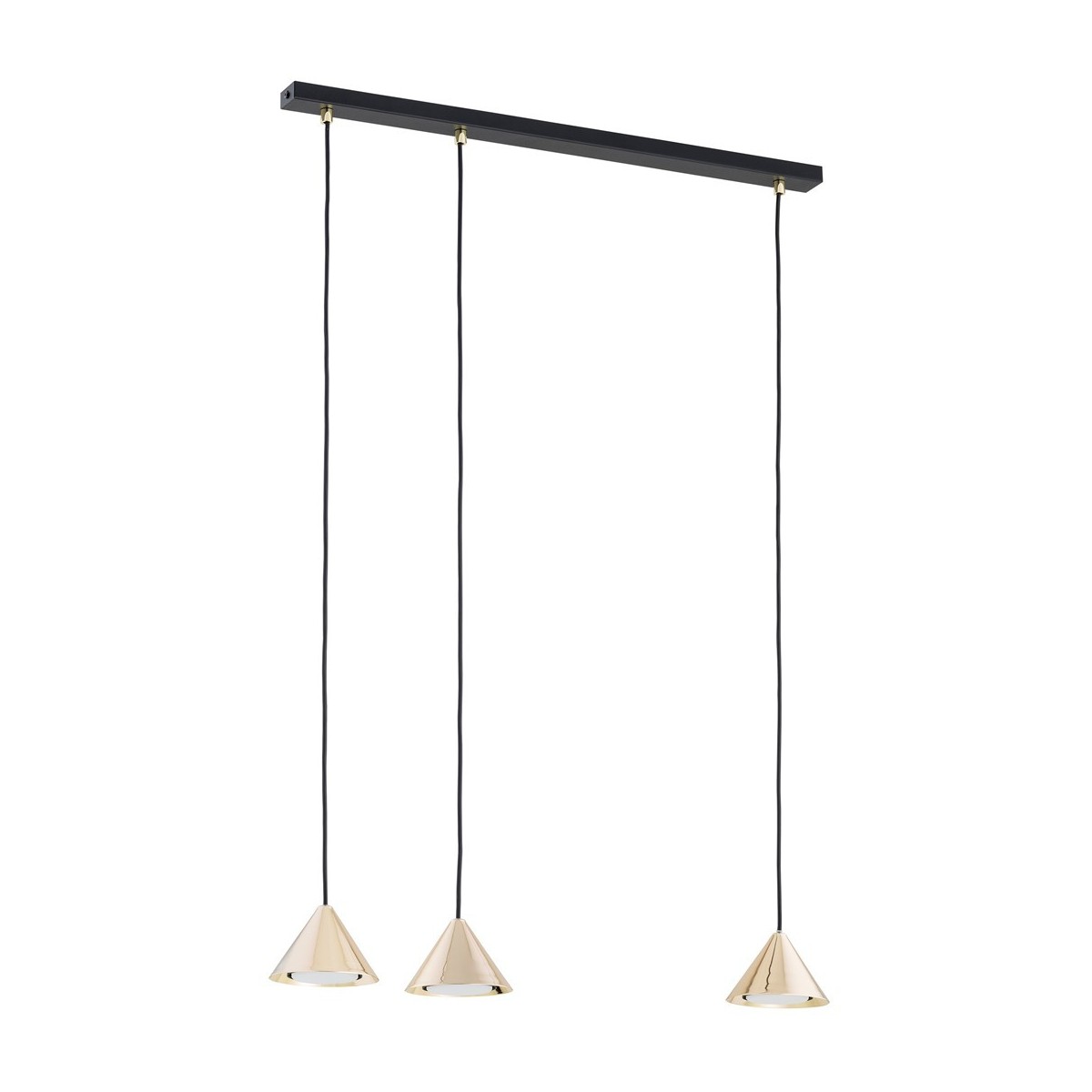 Emibig ELIT 3 BL GOLD EM1329/3 kolor czarny z kategorii lampy wiszące