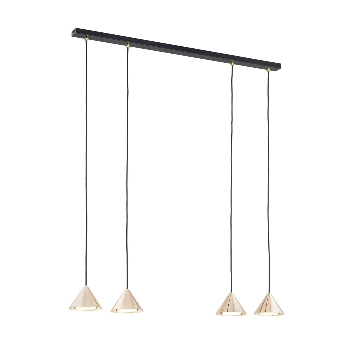 Emibig ELIT 4 BL GOLD EM1329/4 kolor czarny z kategorii lampy wiszące