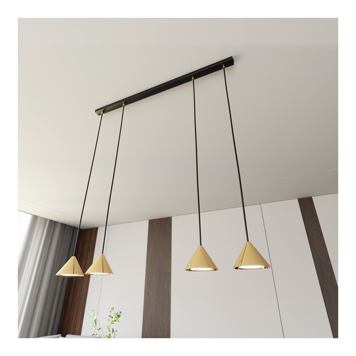 Emibig ELIT 4 BL GOLD EM1329/4 kolor czarny z kategorii lampy wiszące