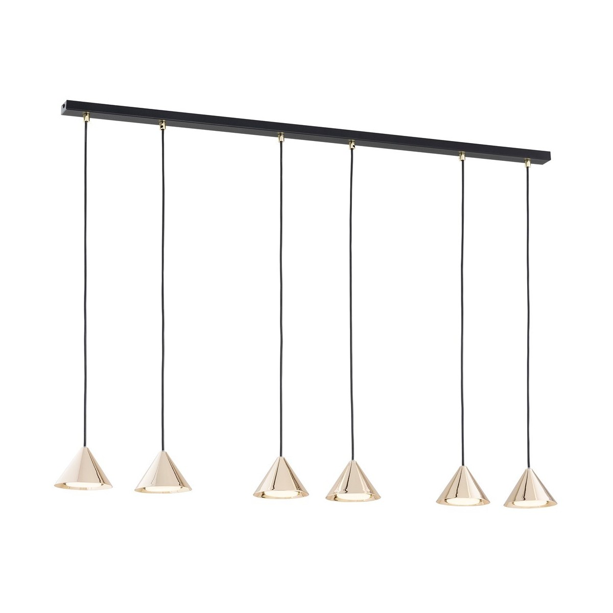 Emibig ELIT 6 BL GOLD EM1329/6 kolor czarny z kategorii lampy wiszące