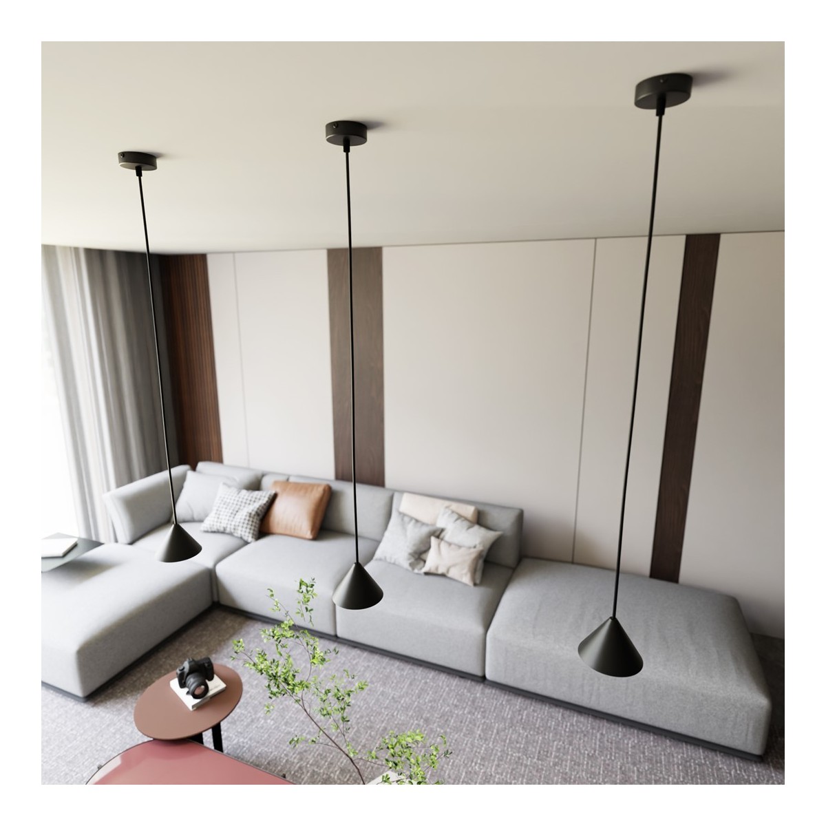 Emibig ELIT 1 BLACK EM1330/1 kolor czarny z kategorii lampy wiszące