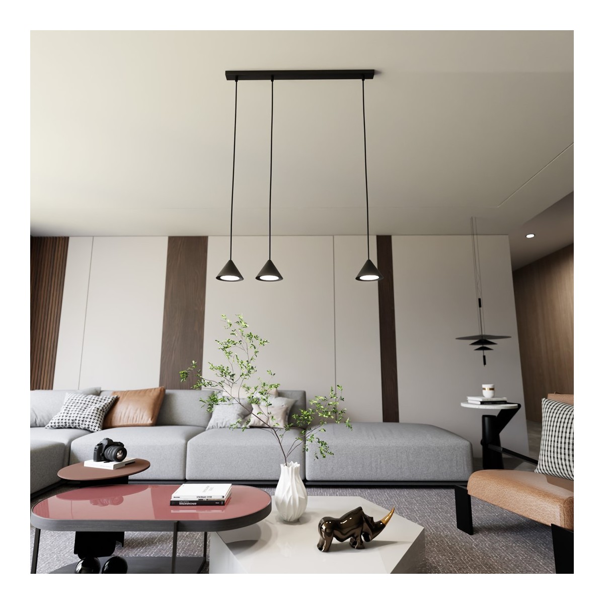 Emibig ELIT 3 BLACK EM1330/3 kolor czarny z kategorii lampy wiszące