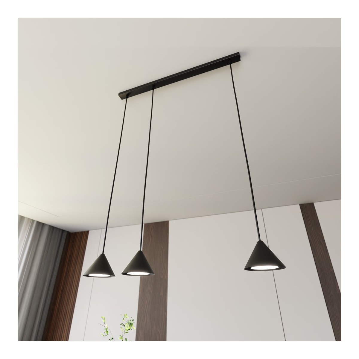 Emibig ELIT 3 BLACK EM1330/3 kolor czarny z kategorii lampy wiszące