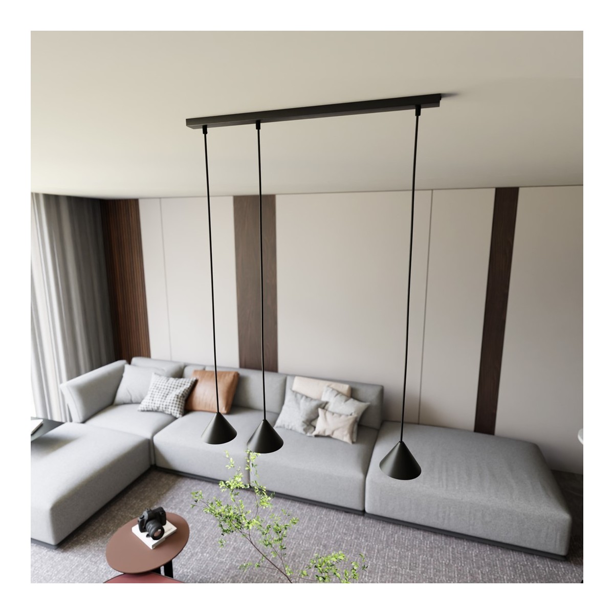 Emibig ELIT 3 BLACK EM1330/3 kolor czarny z kategorii lampy wiszące