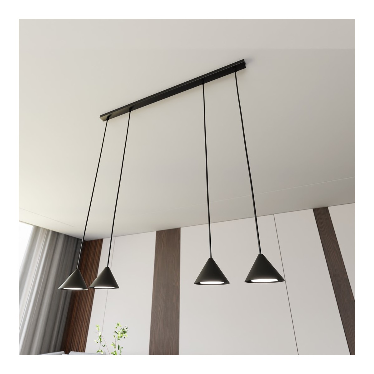 Emibig ELIT 4 BLACK EM1330/4 kolor czarny z kategorii lampy wiszące