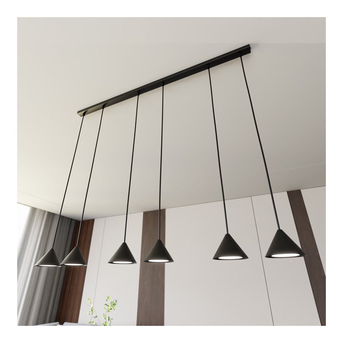 Emibig ELIT 6 BLACK EM1330/6 kolor czarny z kategorii lampy wiszące