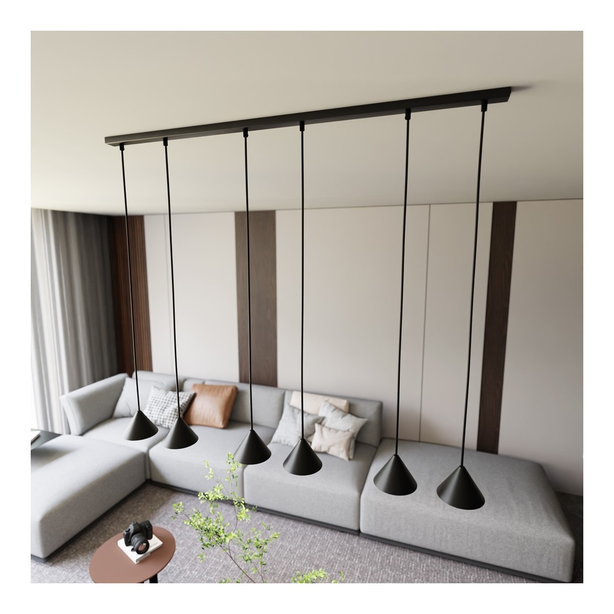 Emibig ELIT 6 BLACK EM1330/6 kolor czarny z kategorii lampy wiszące