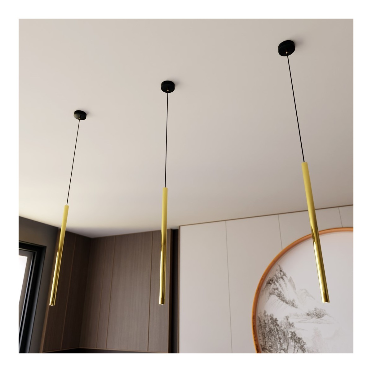 Emibig SELTER 1 GOLD EM1332/1 kolor czarny z kategorii lampy wiszące