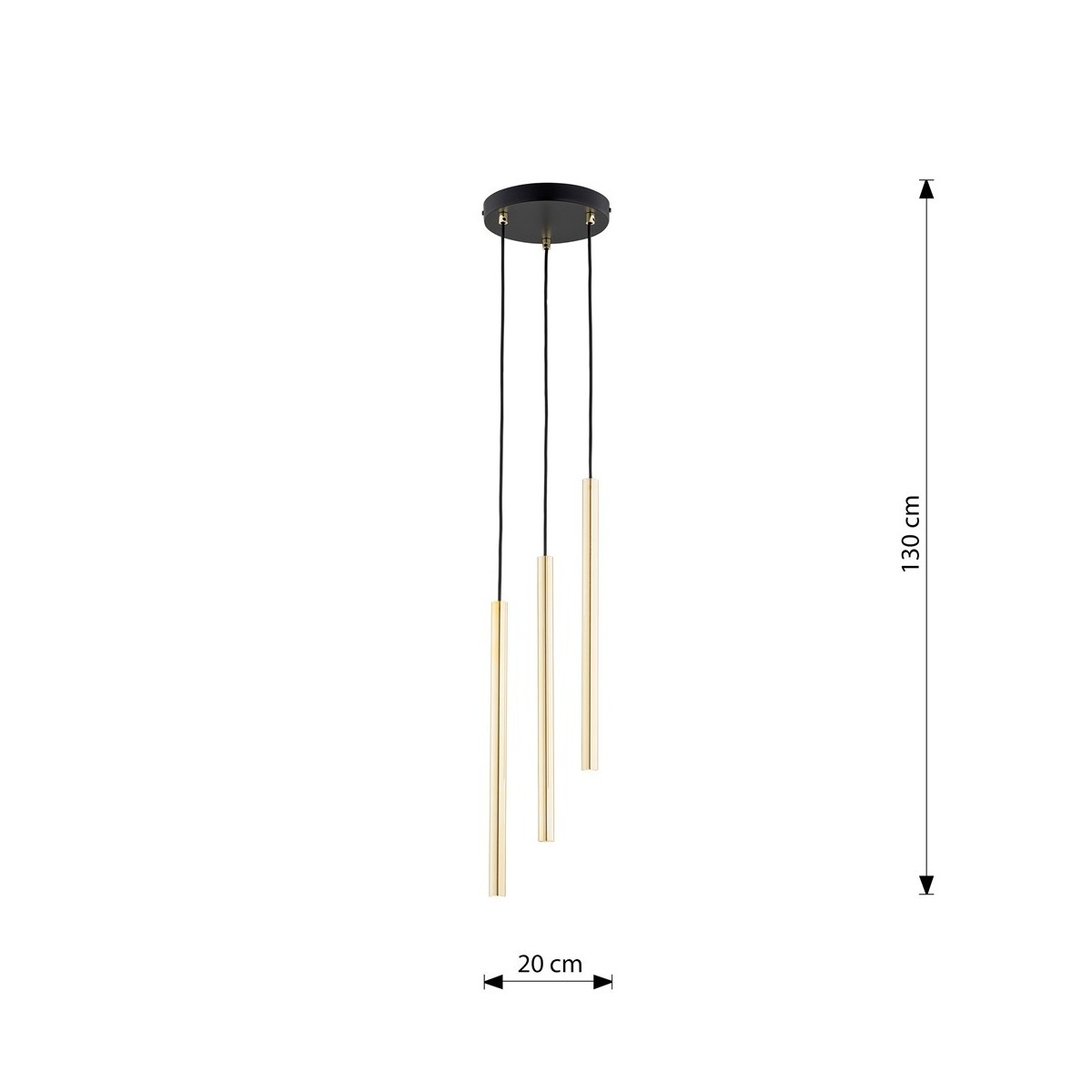 Emibig SELTER 3 PREMIUM GOLD EM1332/3PREM kolor czarny z kategorii lampy wiszące