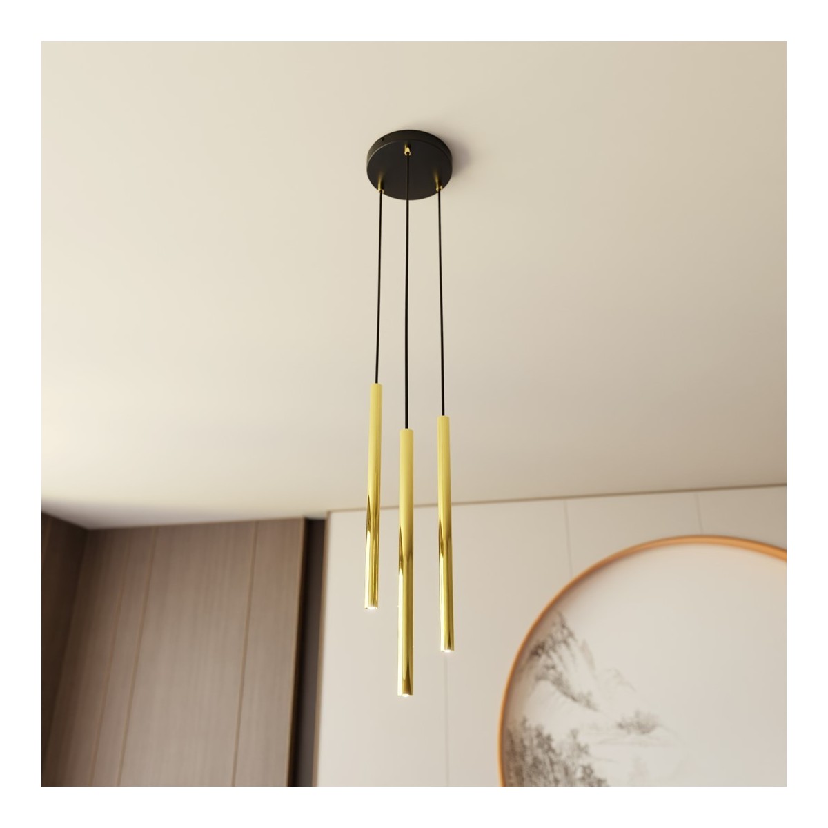 Emibig SELTER 3 PREMIUM GOLD EM1332/3PREM kolor czarny z kategorii lampy wiszące