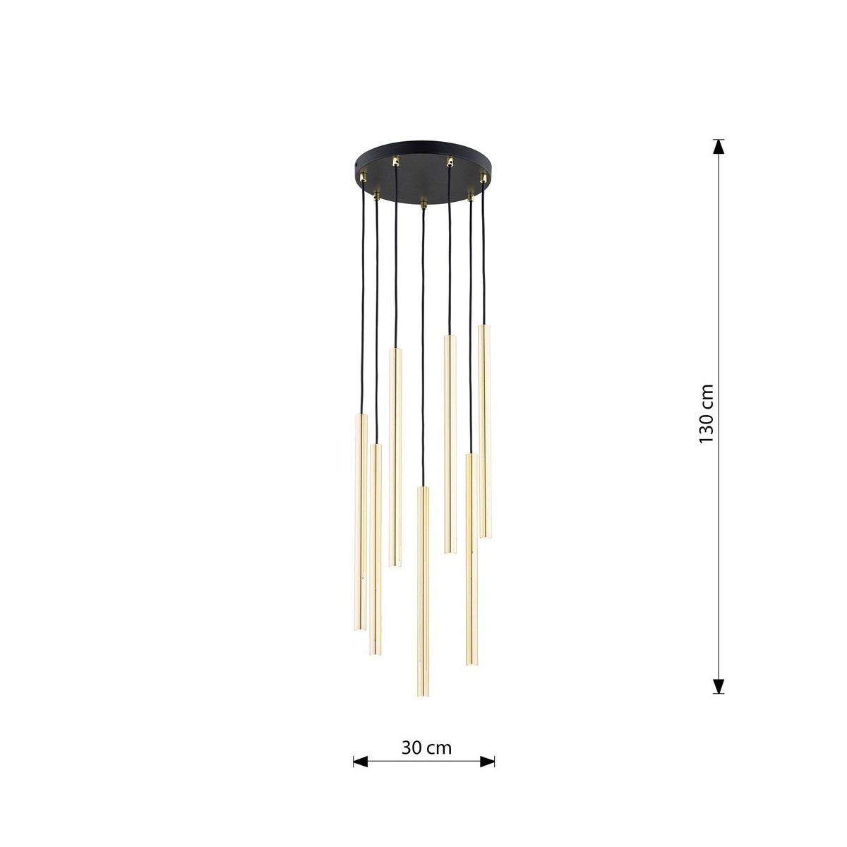 Emibig SELTER 7 PREMIUM GOLD EM1332/7PREM kolor czarny z kategorii lampy wiszące