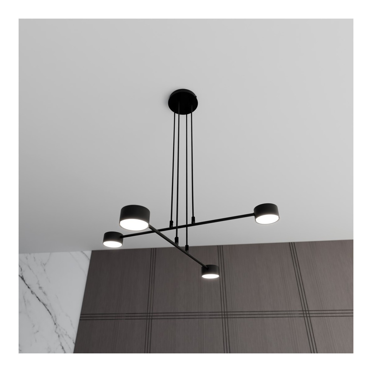 Emibig MODUS 4 BLACK EM1339/4 kolor czarny z kategorii lampy wiszące