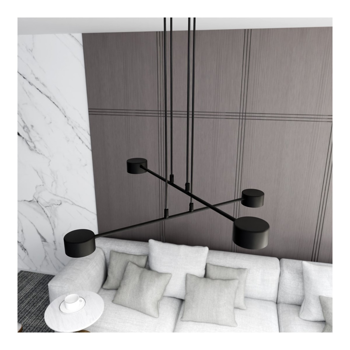 Emibig MODUS 4 BLACK EM1339/4 kolor czarny z kategorii lampy wiszące