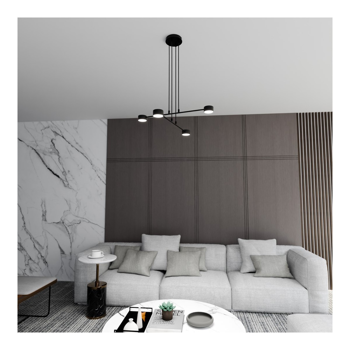 Emibig MODUS 4 BLACK EM1339/4 kolor czarny z kategorii lampy wiszące