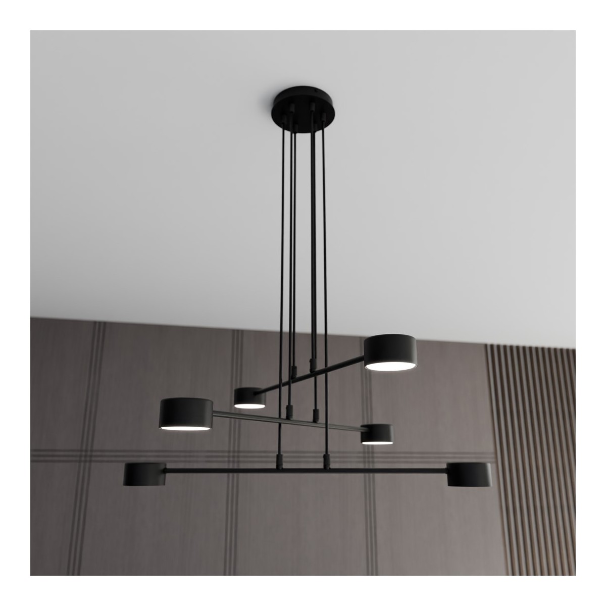 Emibig MODUS 6 BLACK EM1339/6 kolor czarny z kategorii lampy wiszące