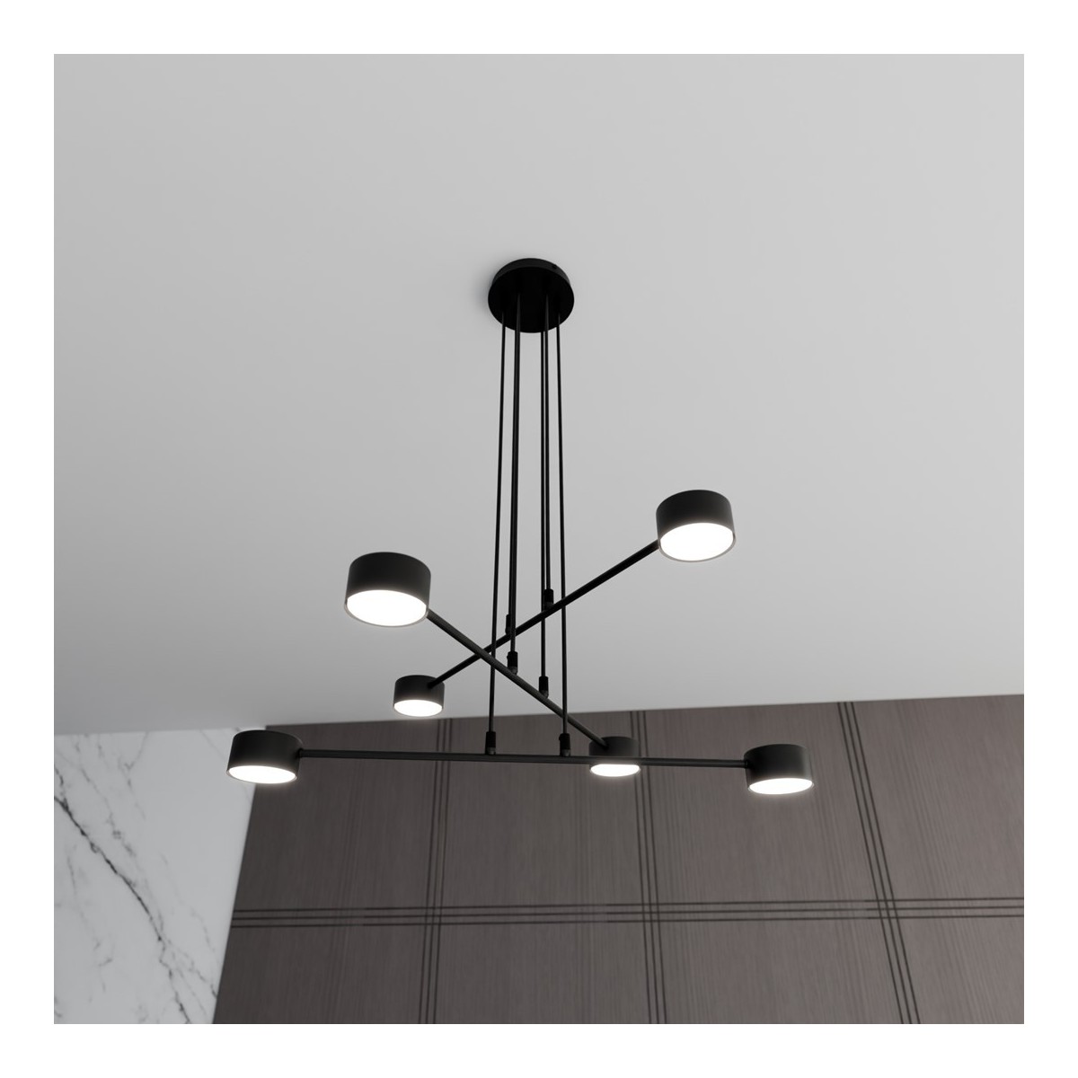 Emibig MODUS 6 BLACK EM1339/6 kolor czarny z kategorii lampy wiszące