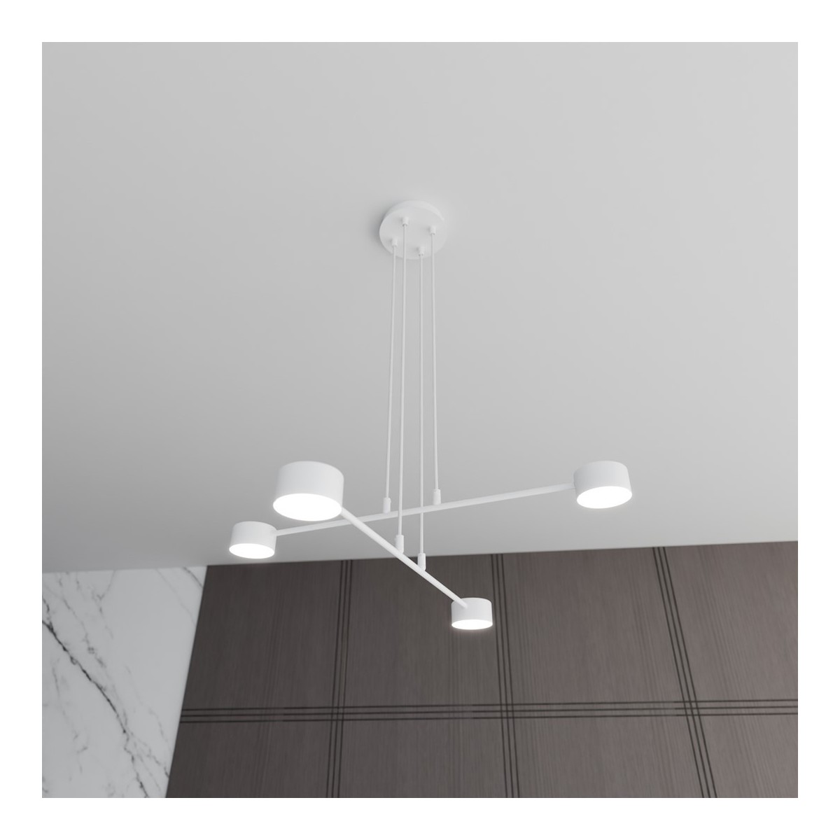 Emibig MODUS 4 WHITE EM1340/4 kolor biały z kategorii lampy wiszące