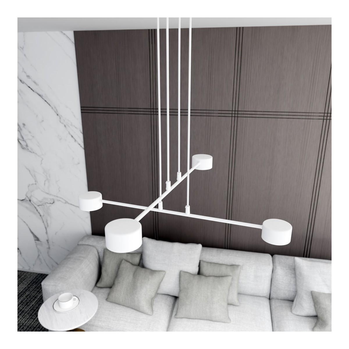 Emibig MODUS 4 WHITE EM1340/4 kolor biały z kategorii lampy wiszące