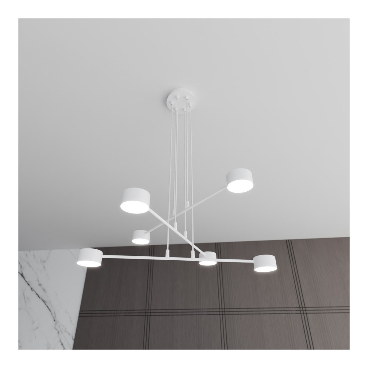 Emibig MODUS 6 WHITE EM1340/6 kolor biały z kategorii lampy wiszące