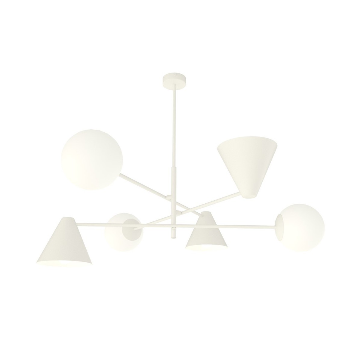 Emibig HERMES 6 WHITE EM1348/6 kolor biały z kategorii lampy sufitowe