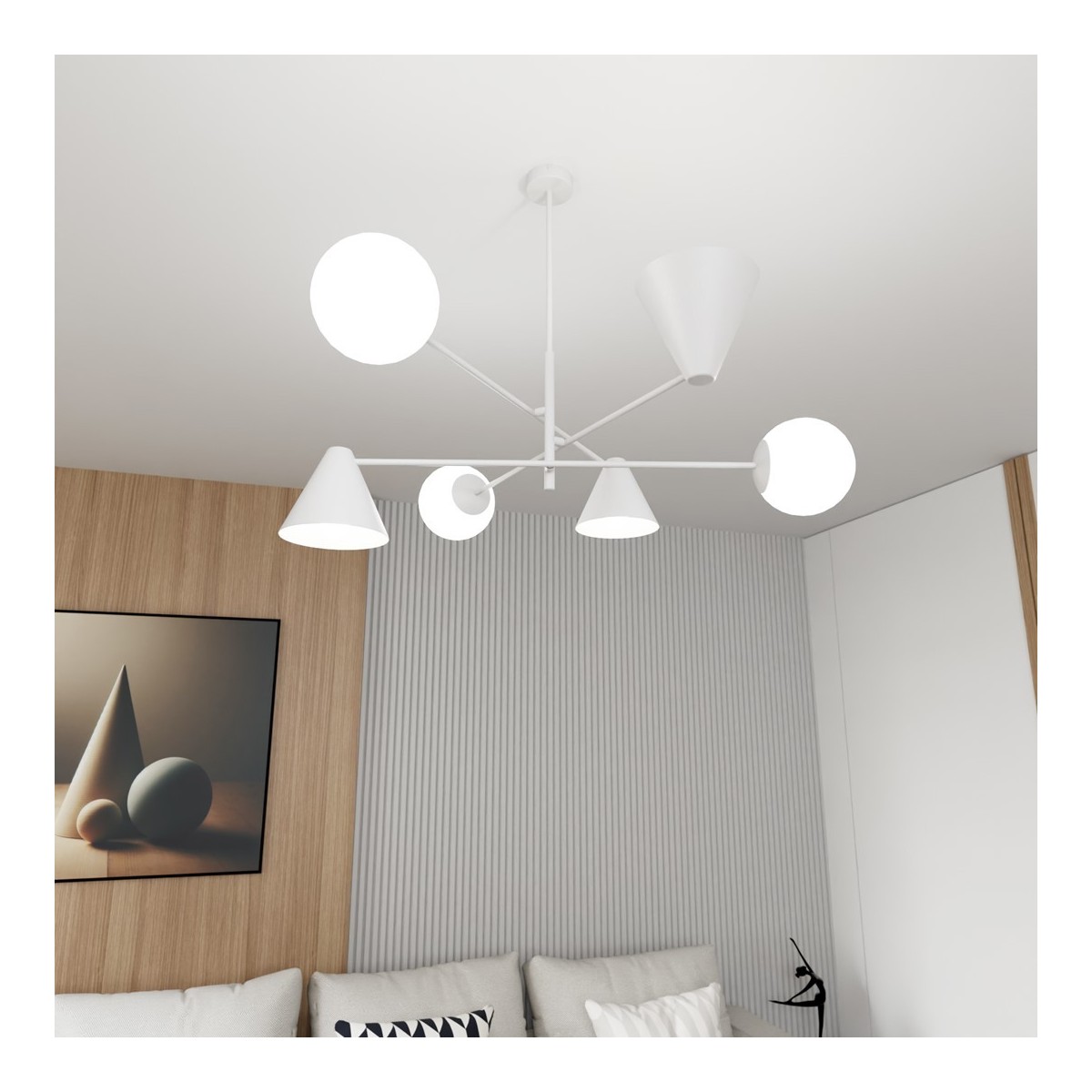 Emibig HERMES 6 WHITE EM1348/6 kolor biały z kategorii lampy sufitowe