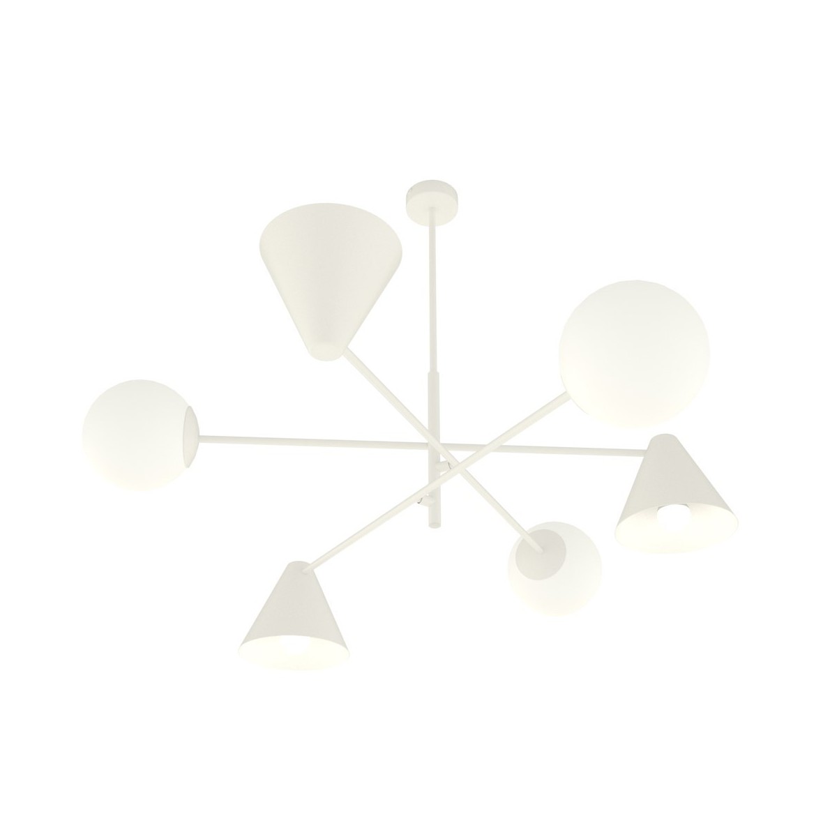 Emibig HERMES 6 WHITE EM1348/6 kolor biały z kategorii lampy sufitowe