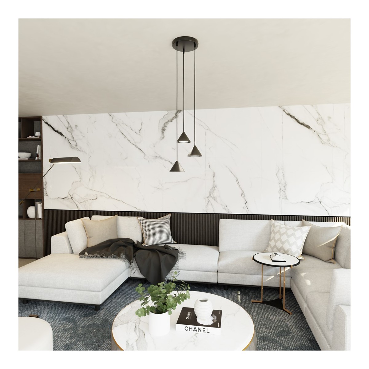 Emibig ELIT 3 PREMIUM BLACK EM1330/3PREM kolor czarny z kategorii lampy wiszące