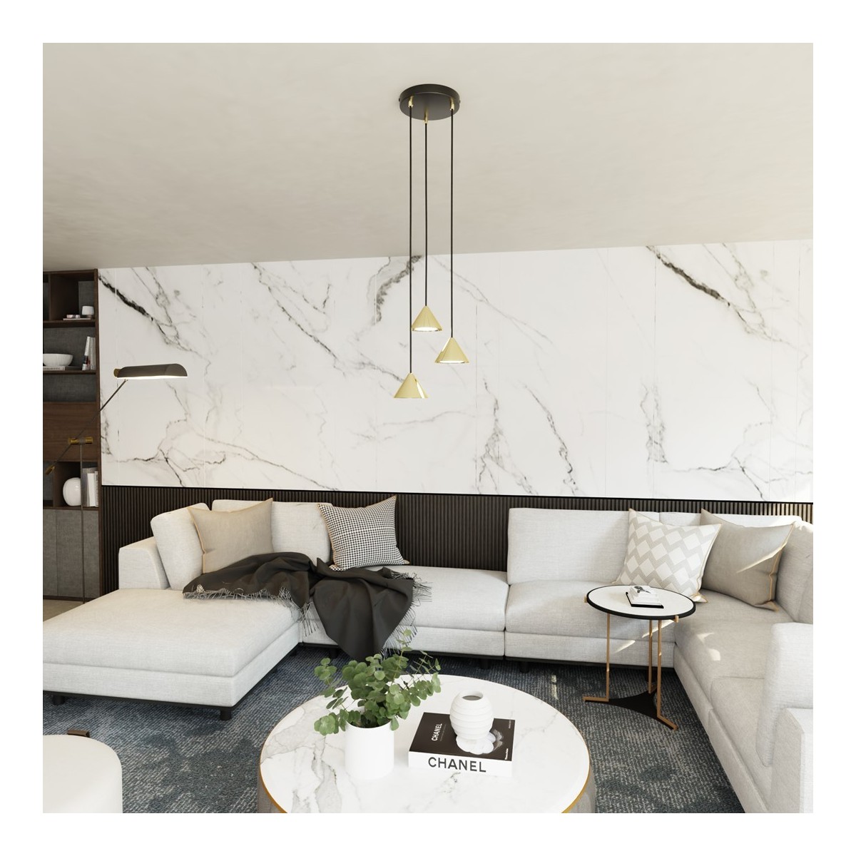 Emibig ELIT 3 PREMIUM GOLD EM1329/3PREM kolor czarny z kategorii lampy wiszące