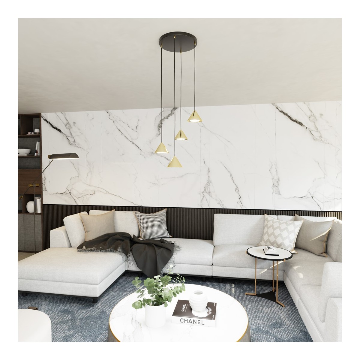 Emibig ELIT 4 PREMIUM GOLD EM1329/4PREM kolor czarny z kategorii lampy wiszące