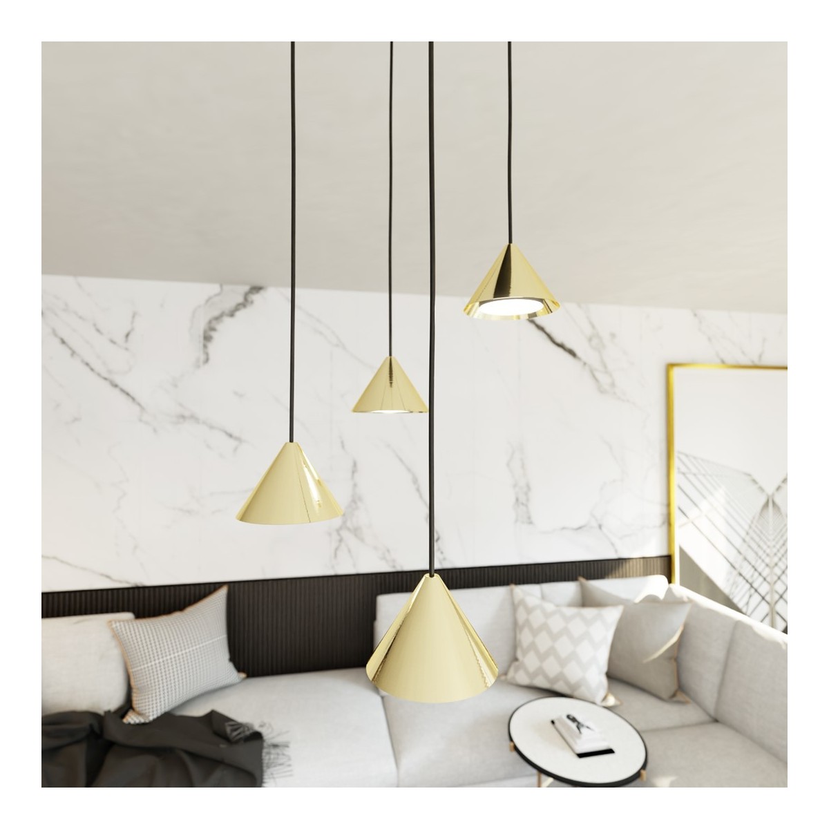 Emibig ELIT 4 PREMIUM GOLD EM1329/4PREM kolor czarny z kategorii lampy wiszące