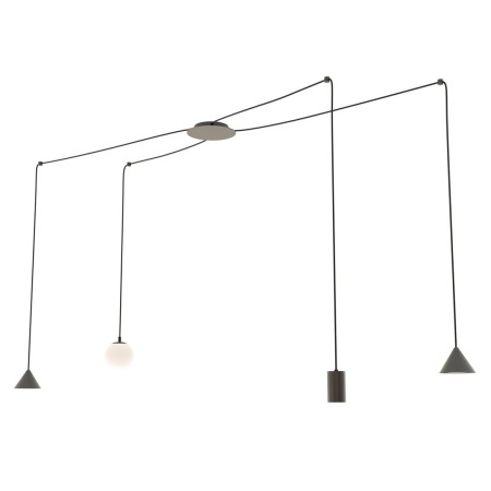Emibig FUJI 4 BLACK EM1349/4 kolor czarny z kategorii lampy wiszące