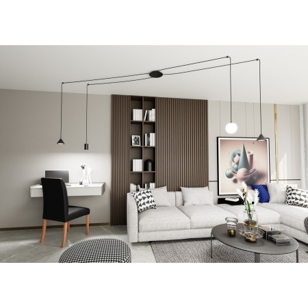 Emibig FUJI 4 BLACK EM1349/4 kolor czarny z kategorii lampy wiszące
