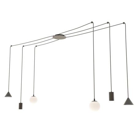 Emibig FUJI 6 BLACK EM1349/6 kolor czarny z kategorii lampy wiszące