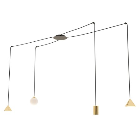 Emibig FUJI 4 GOLD EM1350/4 kolor czarny z kategorii lampy wiszące