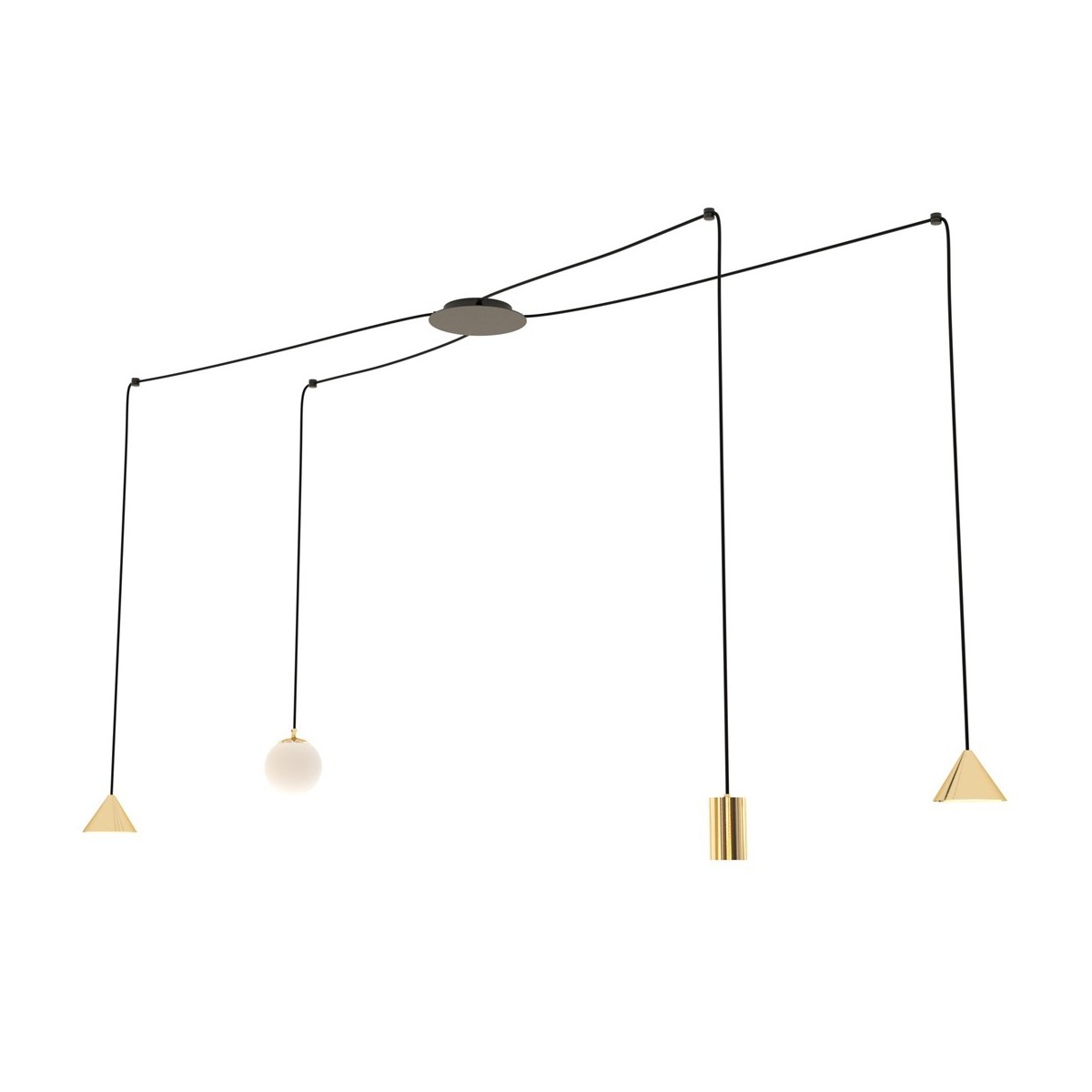 Emibig FUJI 4 GOLD EM1350/4 kolor czarny z kategorii lampy wiszące