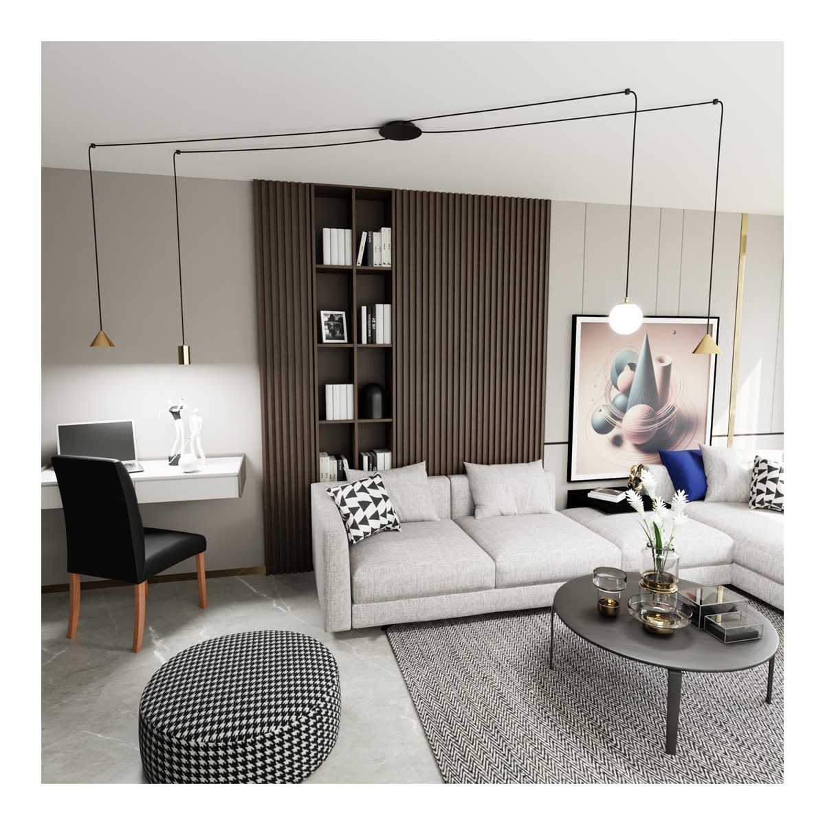 Emibig FUJI 4 GOLD EM1350/4 kolor czarny z kategorii lampy wiszące