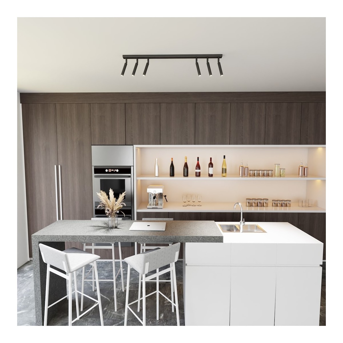 Emibig IVI 6 BLACK EM1351/6 kolor czarny z kategorii lampy sufitowe