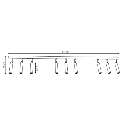 Emibig IVI 9 WHITE EM1352/9 kolor biały z kategorii lampy sufitowe
