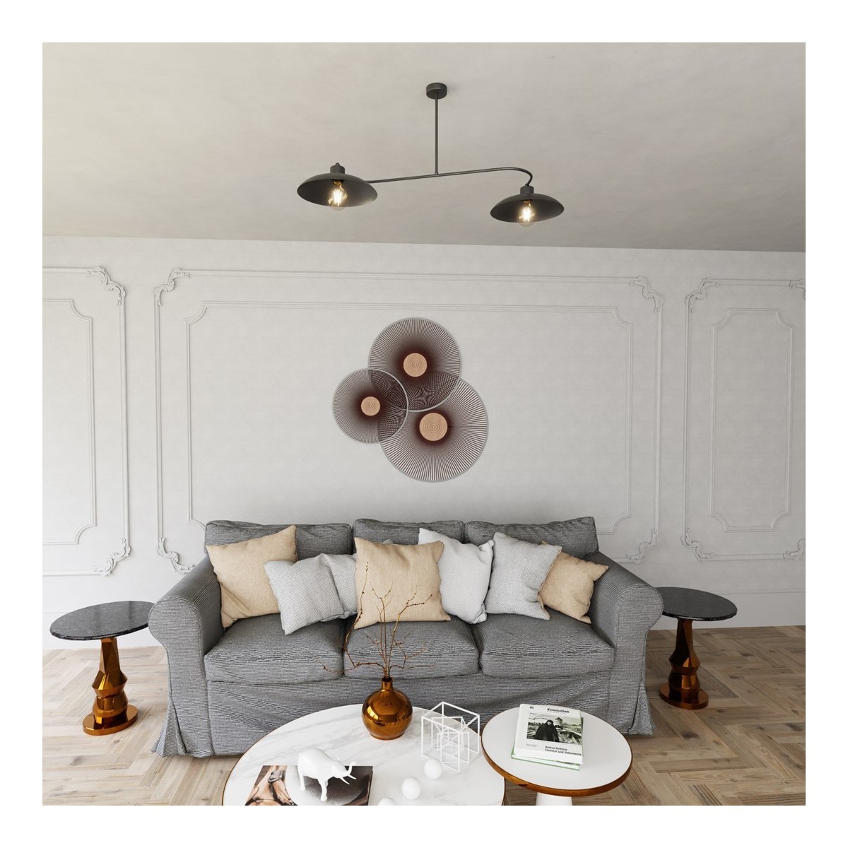 Emibig FOSTER 2 BLACK EM1353/2 kolor czarny z kategorii lampy sufitowe