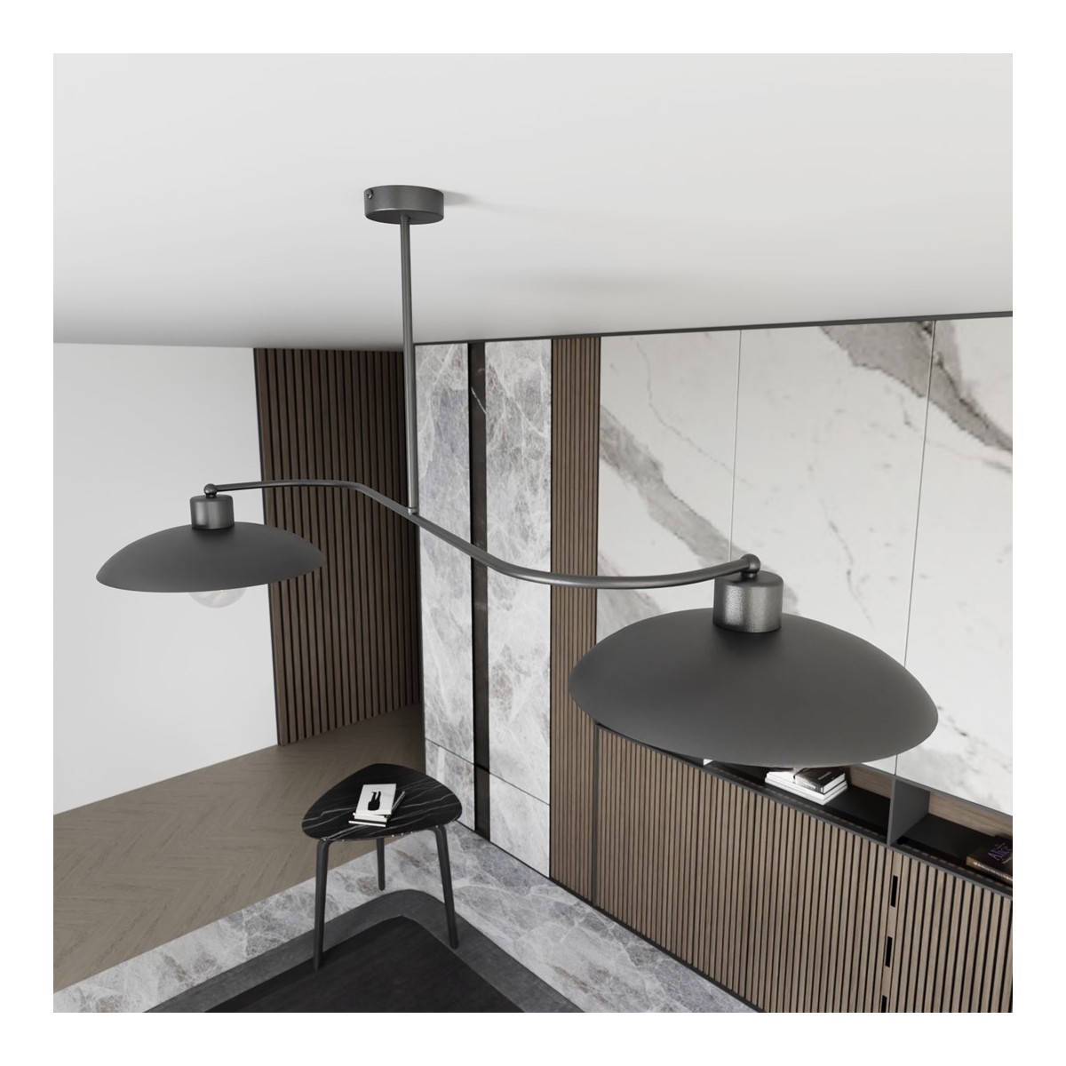 Emibig FOSTER 2 BLACK EM1353/2 kolor czarny z kategorii lampy sufitowe