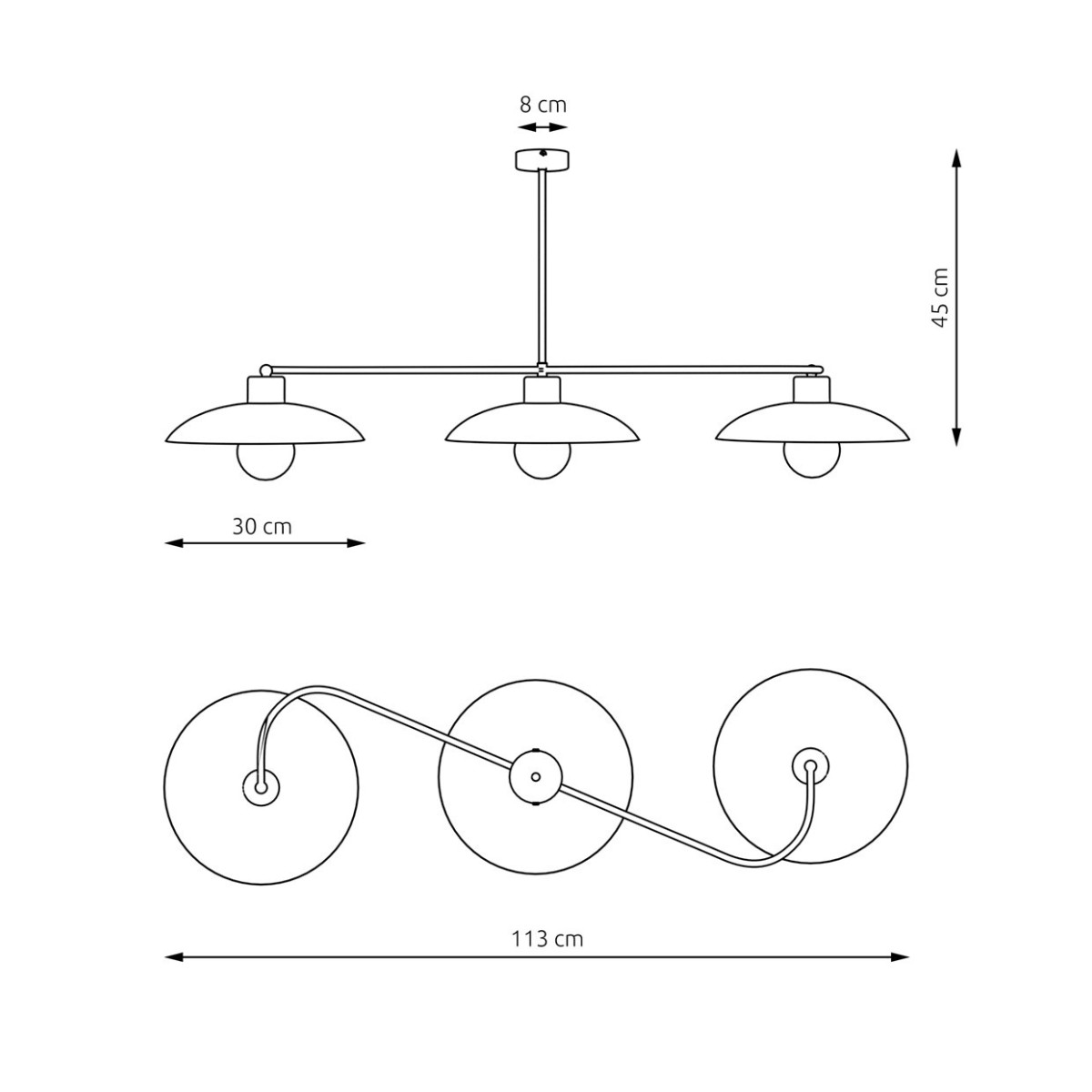 Emibig FOSTER 3 BLACK EM1353/3 kolor czarny z kategorii lampy sufitowe