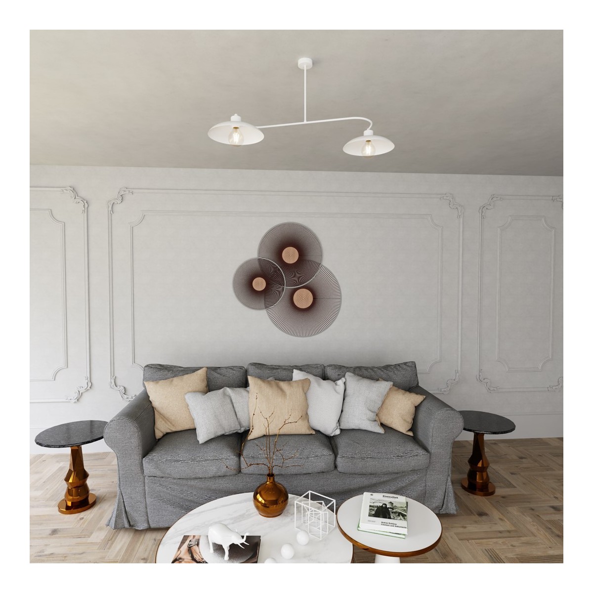 Emibig FOSTER 2 WHITE EM1354/2 kolor biały z kategorii lampy sufitowe