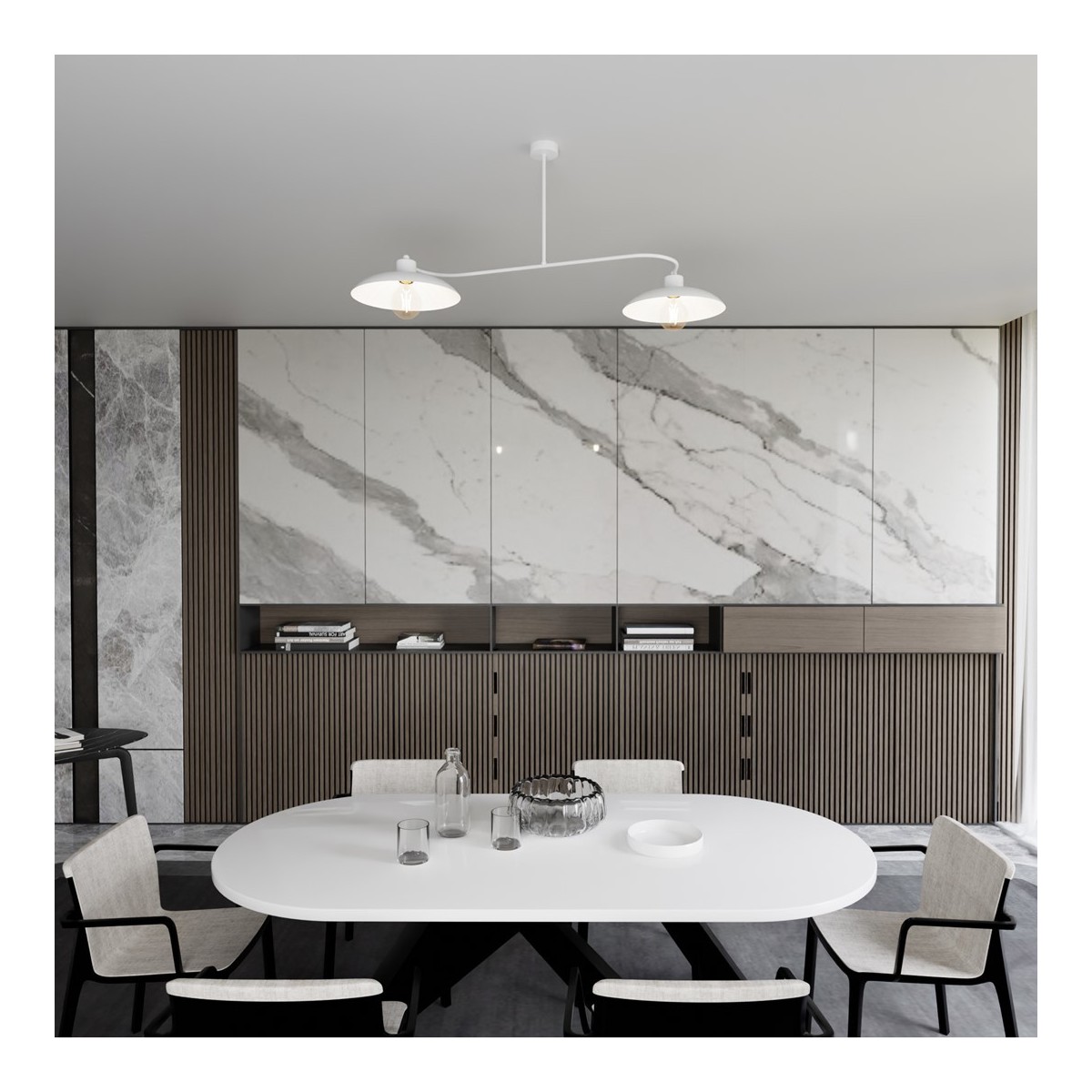 Emibig FOSTER 2 WHITE EM1354/2 kolor biały z kategorii lampy sufitowe